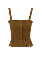Women Green Gathered Blouse