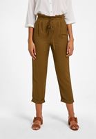 Bayan Yeşil Beli Bağlamalı Düğme Detaylı Pantolon