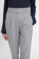 Bayan Gri Cepli Kemer Detaylı Pantolon