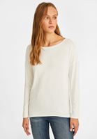 Bayan Krem Kayık Yaka Bluz