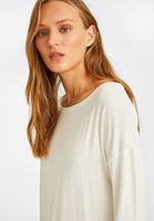 Bayan Krem Kayık Yaka Bluz