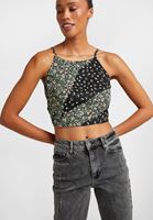 Bayan Çok Renkli Çiçek Baskılı Arkası Bağlamalı Atlet