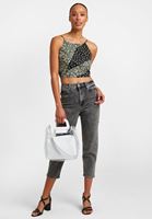 Bayan Çok Renkli Çiçek Baskılı Arkası Bağlamalı Atlet