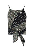 Bayan Çok Renkli Çiçek Baskılı Arkası Bağlamalı Atlet