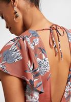 Bayan Çok Renkli Kruvaze Yaka Desenli Bluz