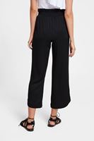 Bayan Siyah Beli Lastikli Bol Pantolon