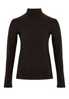 Bayan Siyah Yüksek Yaka Uzun Kollu Bluz