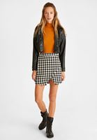 Bayan Turuncu Yüksek Yaka Uzun Kollu Bluz