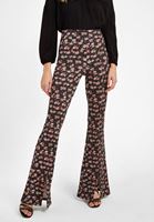 Bayan Çok Renkli Yırtmaç Detaylı Flare Tayt Pantolon