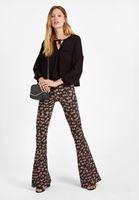 Bayan Çok Renkli Yırtmaç Detaylı Flare Tayt Pantolon