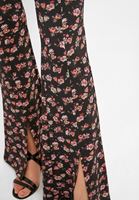 Bayan Çok Renkli Yırtmaç Detaylı Flare Tayt Pantolon