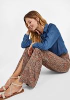 Bayan Çok Renkli Yırtmaç Detaylı Flare Tayt Pantolon