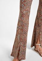 Bayan Çok Renkli Yırtmaç Detaylı Flare Tayt Pantolon