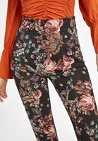 Bayan Çok Renkli Yırtmaç Detaylı Flare Tayt Pantolon