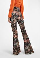 Bayan Çok Renkli Yırtmaç Detaylı Flare Tayt Pantolon