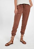Bayan Kahverengi Beli Lastik Detaylı Jogger Pantolon ( TENCEL™ )