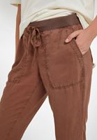 Bayan Kahverengi Beli Lastik Detaylı Jogger Pantolon ( TENCEL™ )