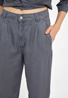 Bayan Gri Paça Detaylı Yüksek Bel Pantolon ( TENCEL™ )