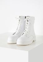 Bayan Beyaz Bağcıklı Postal