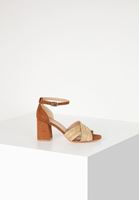 Bayan Kahverengi Topuklu Hasır Ayakkabı