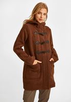 Bayan Kahverengi Kapüşonlu Kaban