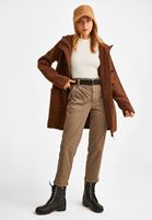 Bayan Kahverengi Kapüşonlu Kaban