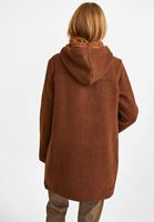 Bayan Kahverengi Kapüşonlu Kaban