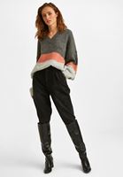 Bayan Çok Renkli V Yaka Kazak