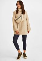 Bayan Krem Zincir Detaylı Bel Çantası