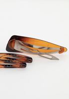 Bayan Kahverengi 3'lü Saç Tokası Seti