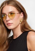 Bayan Sarı İnce Çerçeveli Güneş Gözlüğü