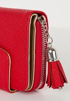 Bayan Kırmızı Püskül Uçlu Kapaklı Cüzdan