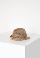 Bayan Kahverengi İp Detaylı Hasır Şapka