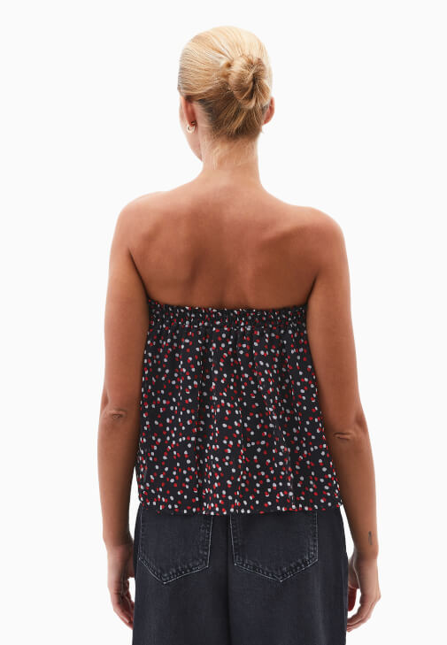 Bağcıklı Pantolon ve Straplez Bluz Kombini