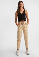 Bayan Siyah Büzgü Detaylı V Yaka Atlet