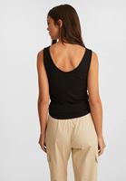 Bayan Siyah Büzgü Detaylı V Yaka Atlet