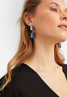 Bayan Çok Renkli Taş Uçlu Küpe