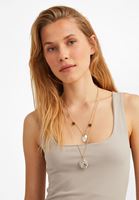 Bayan Çok Renkli Karma Uçlu Çift Kolye