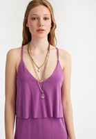 Bayan Çok Renkli Karma Uçlu Çoklu Kolye