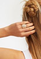 Bayan Çok Renkli Kabartmalı Yüzük