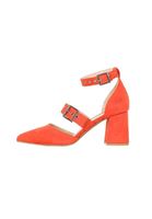 Bayan Kırmızı Toka Detaylı Topuklu Ayakkabı