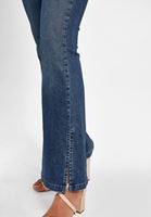 Bayan Mavi Yüksek Bel Flare Paça Detaylı Jean