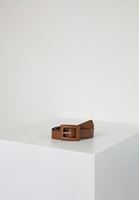 Bayan Kahverengi Kare Tokalı Kemer