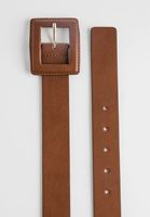 Bayan Kahverengi Kare Tokalı Kemer