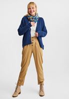 Bayan Lacivert Düğme Detaylı Örme Hırka