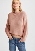 Bayan Pembe Asimetrik Kesim Triko