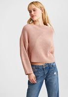 Bayan Pembe Asimetrik Kesim Triko