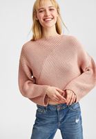 Bayan Pembe Asimetrik Kesim Triko