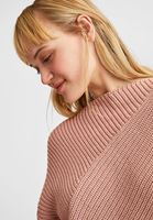 Bayan Pembe Asimetrik Kesim Triko