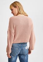 Bayan Pembe Asimetrik Kesim Triko